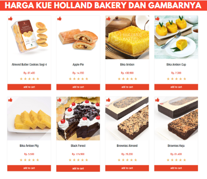 harga kue holland bakery dan gambarnya