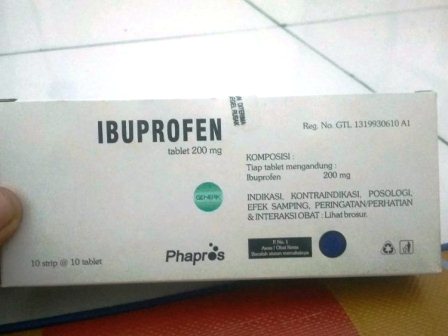 Harga Ibuprofen 200mg untuk haid (tablet)