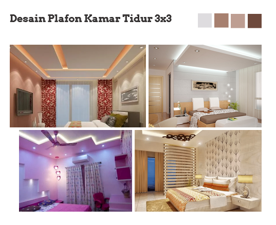 Desain Plafon Kamar Tidur 3x3