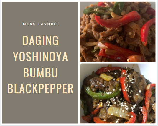 Menu Daging Yoshinoya Bumbu Blackpepper