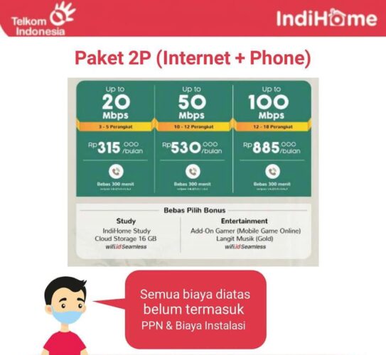 Harga Pasang Wifi indihome Klaten, Jogja & Solo Maret 2022