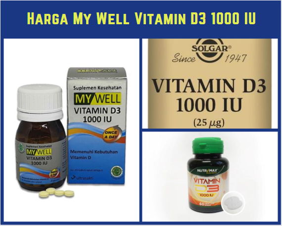 Harga My Well Vitamin D3 1000 IU